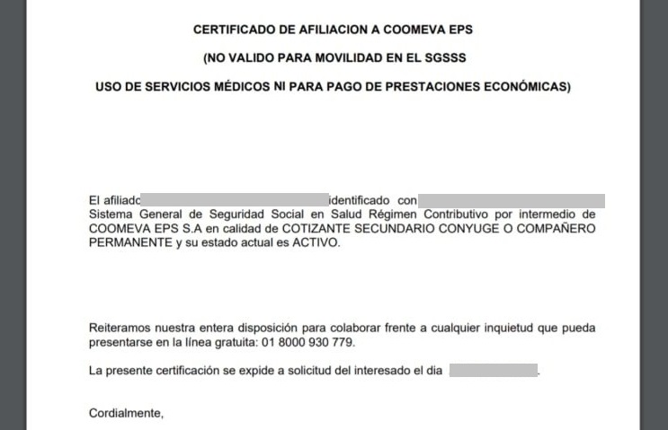 ¿Cómo descargar el certificado de Coomeva EPS? Citas y certificado